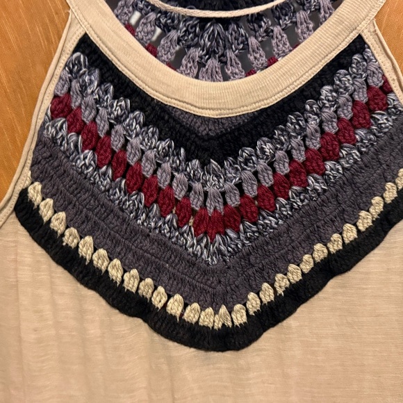 Free People We The Free Spring Bound Crochet Panel Shirt - Picture 7 of 8